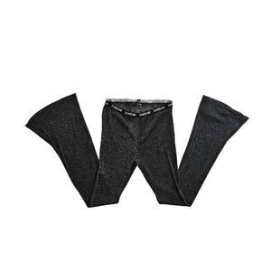 bebe sparkly mesh flare leggings